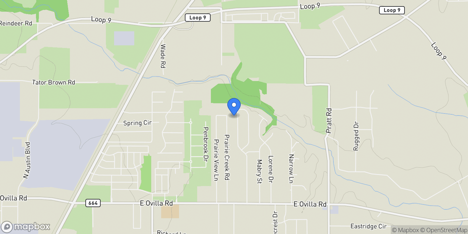 Map showing 743 Crystal Lake Lane, Red Oak, Texas, United States.