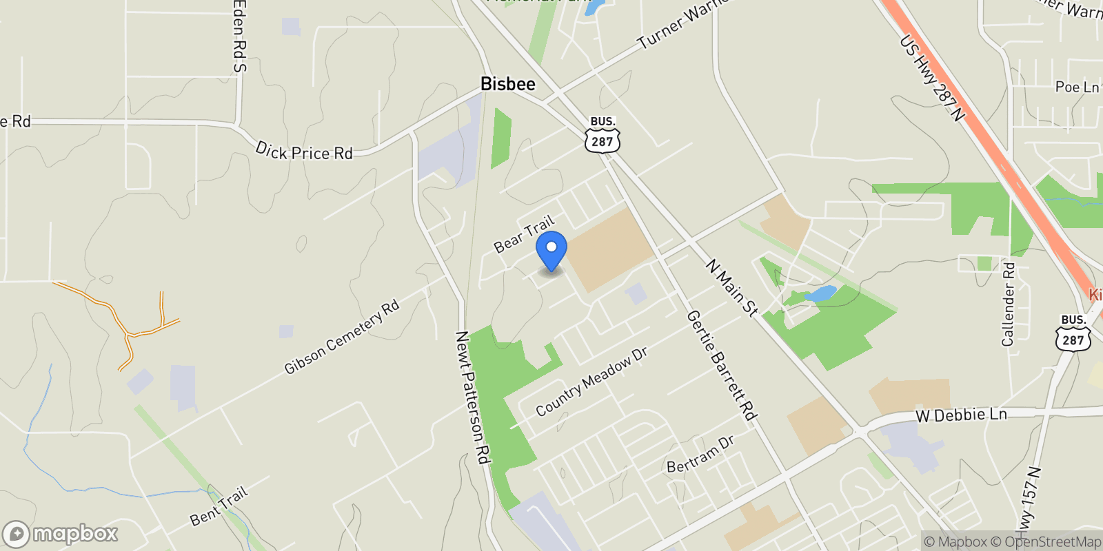 Map showing 2304 Prosper Way, Mansfield, Texas, United States.