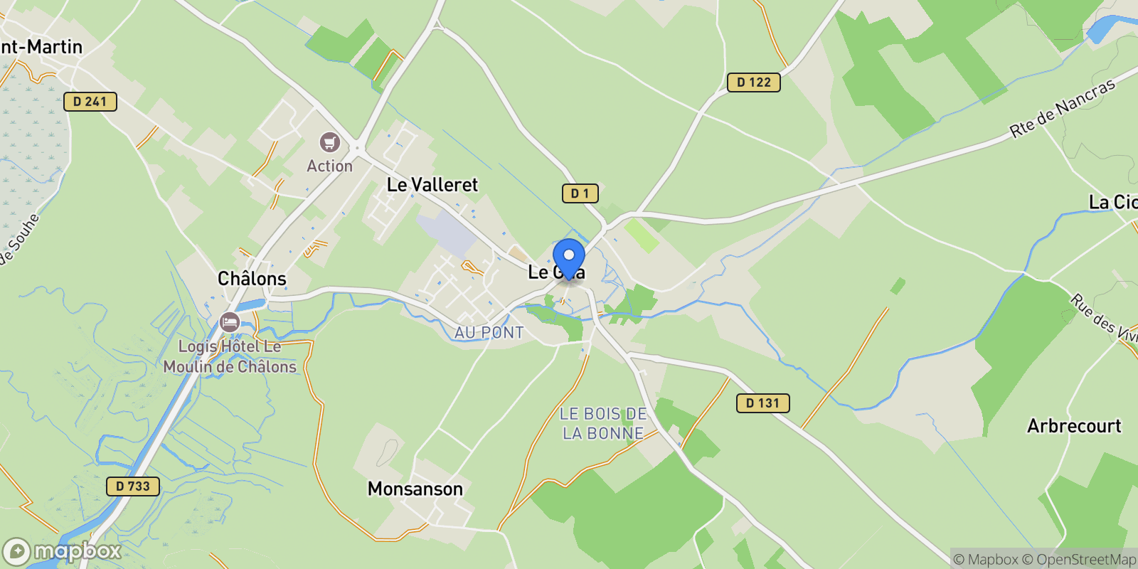 Map showing LE GUA, T 17600, Le Gua, Nouvelle-Aquitaine, France.