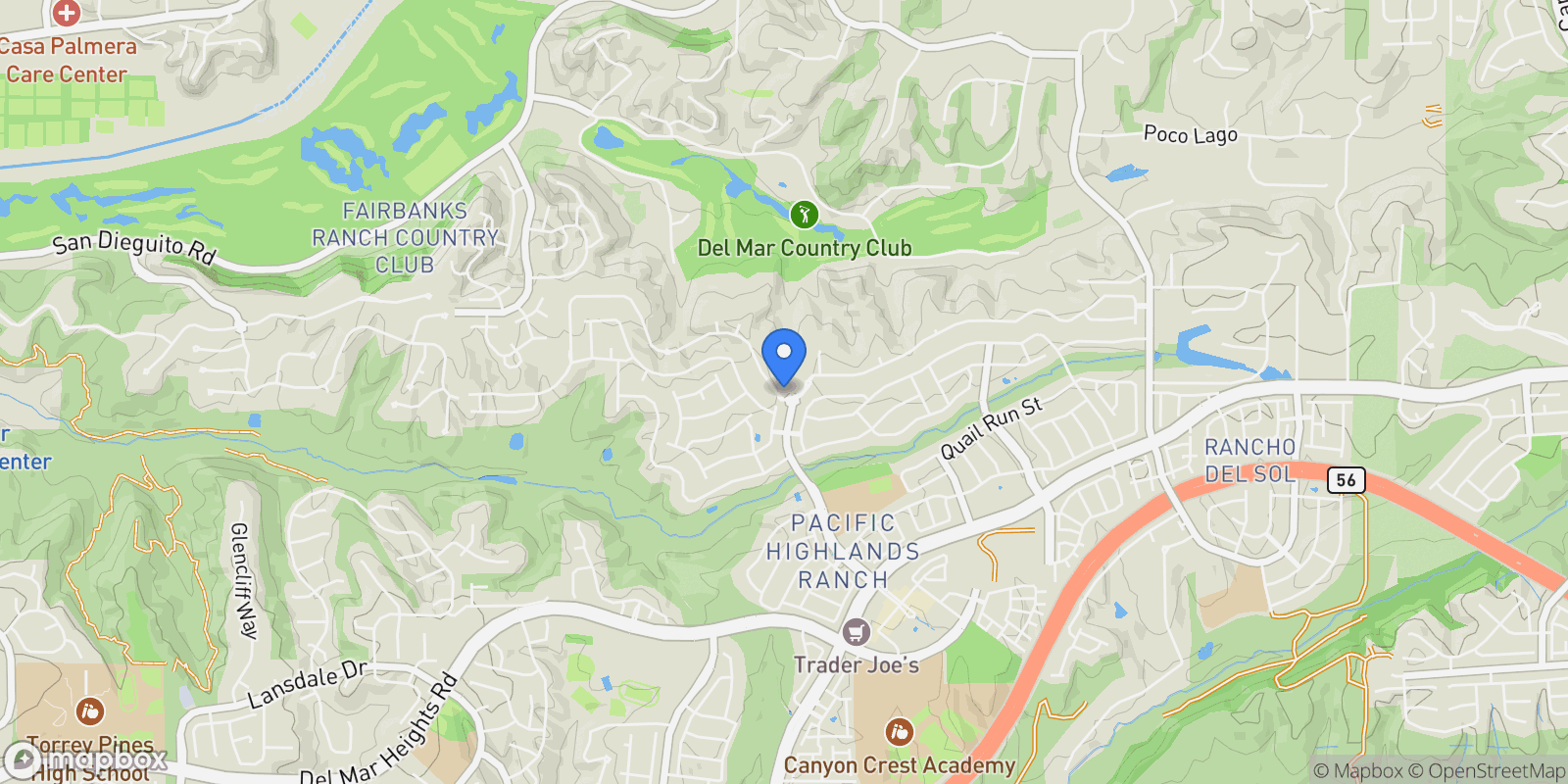 Map showing 5384 Aurora Summit Trails, San Diego, California, United States.