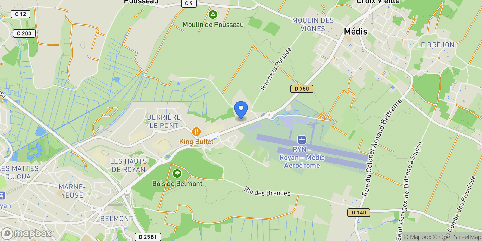 Map showing ROYAN, T 17200, Royan, Nouvelle-Aquitaine, France.