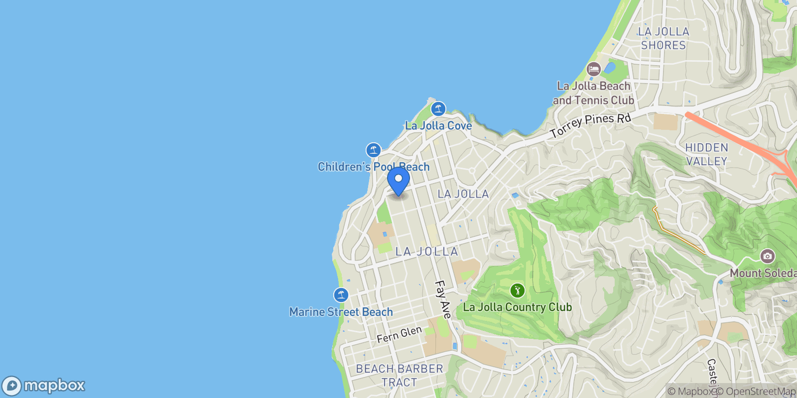 Map showing 7752 Eads Ave, San Diego, California, United States.