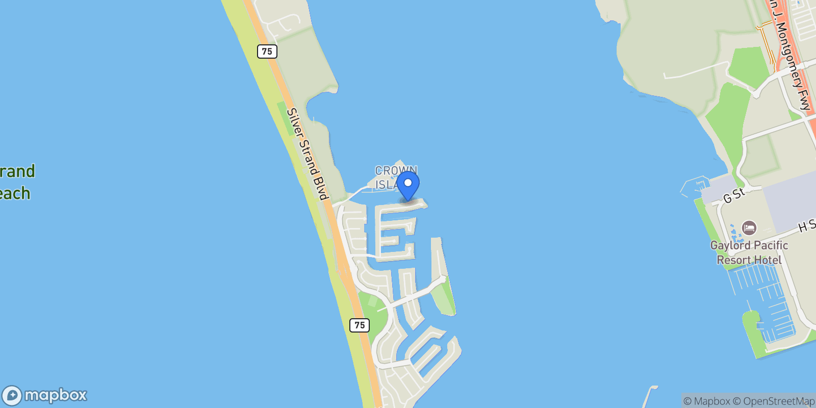 Map showing 25 The Point, Coronado, California, United States.