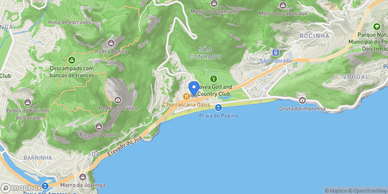 Map showing Rio de Janeiro, State of Rio de Janeiro, Brazil.