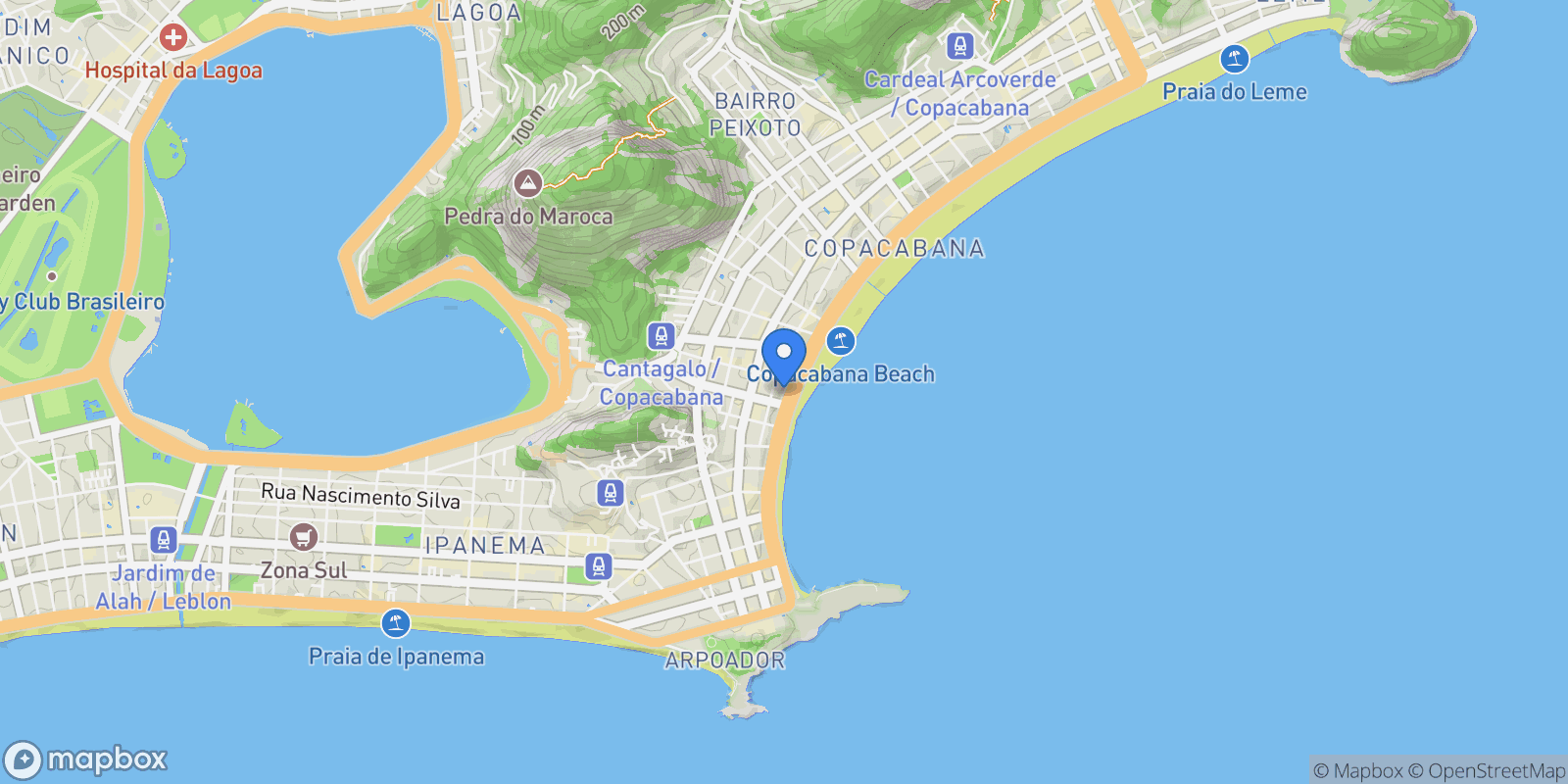 Map showing Rio de Janeiro, State of Rio de Janeiro, Brazil.