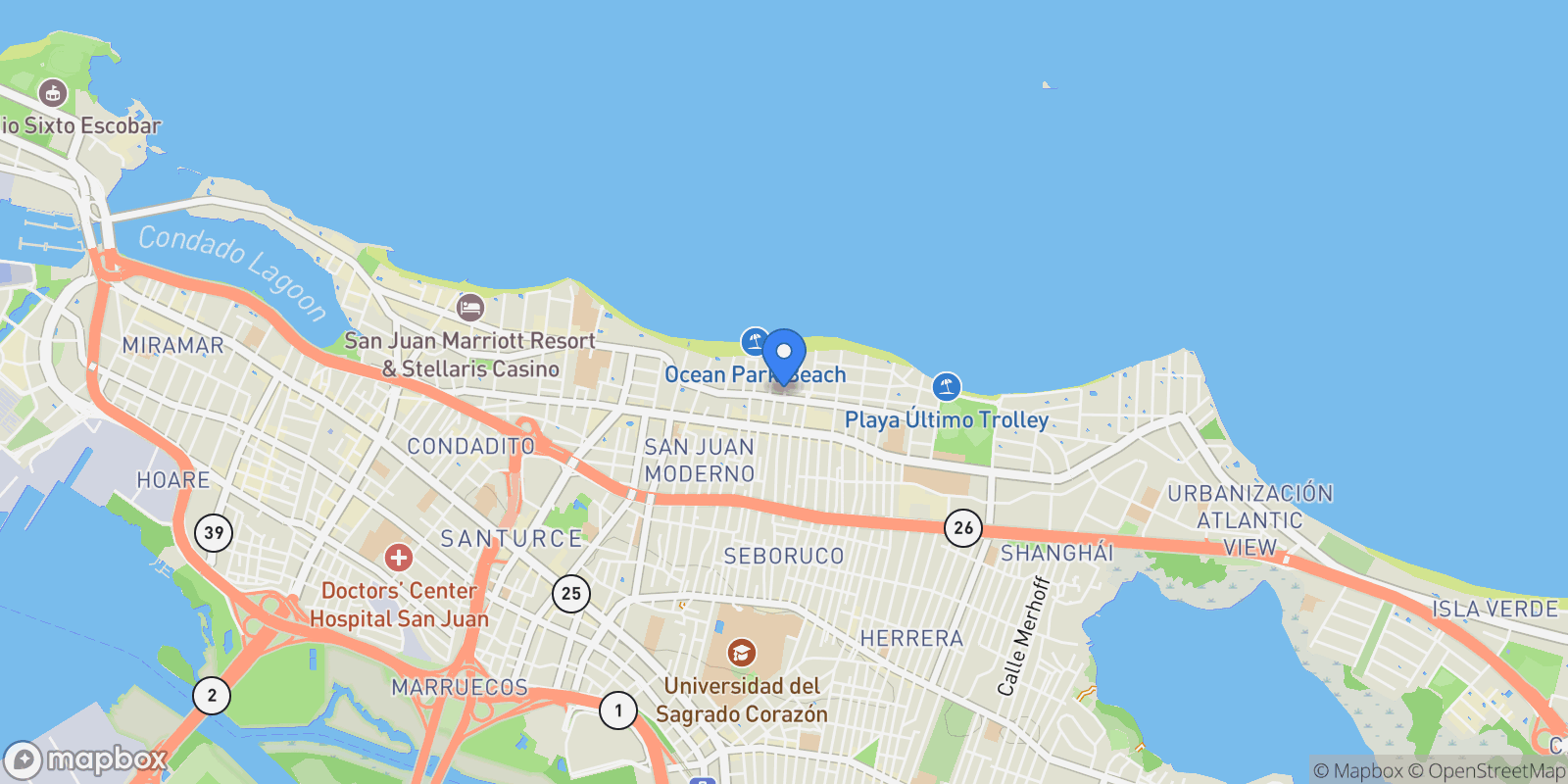 Map showing San Juan MCLEARY 1900 1900, San Juan, San Juan, Puerto Rico.
