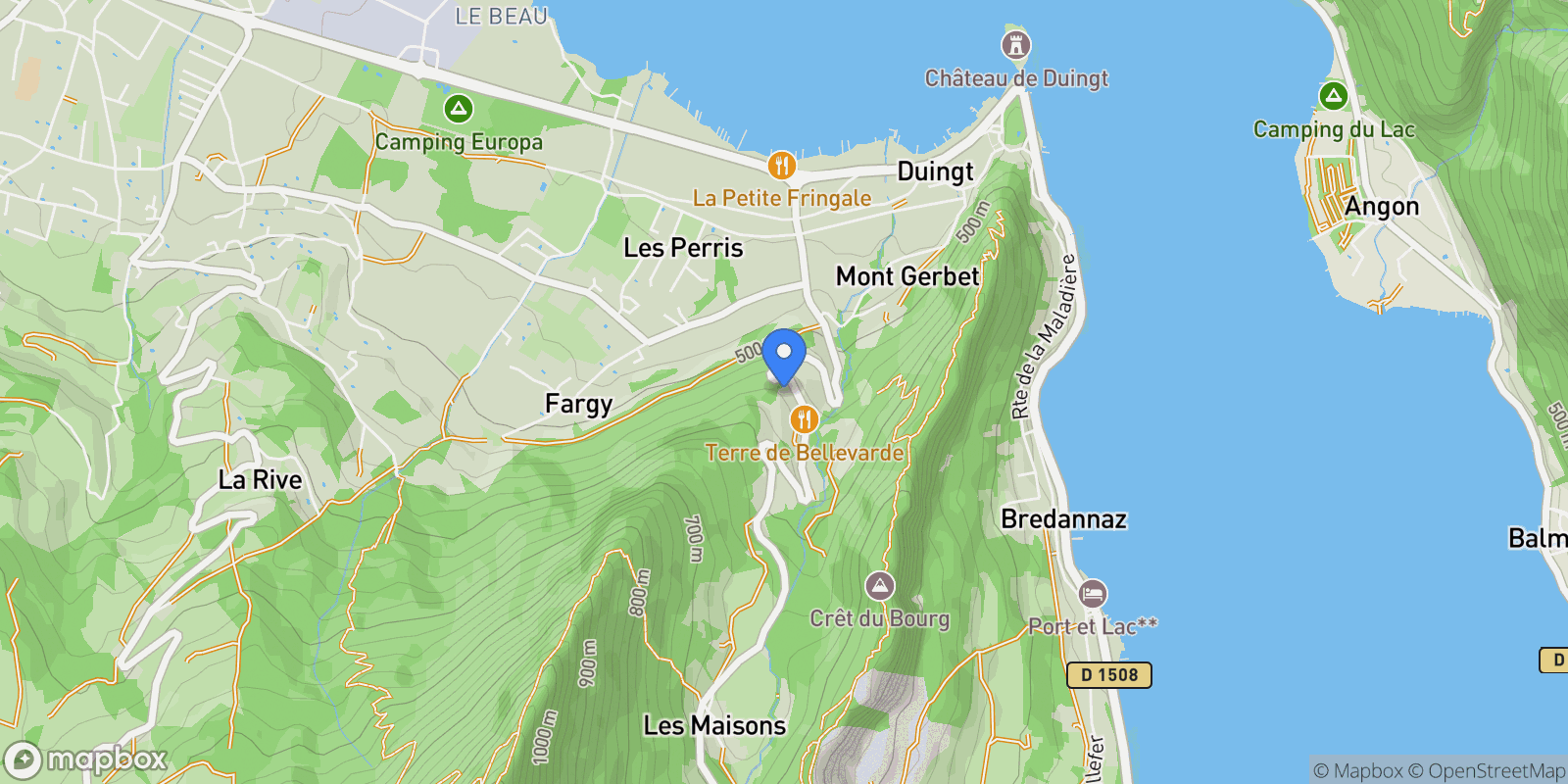 Map showing Duingt, Auvergne-Rhône-Alpes, France.