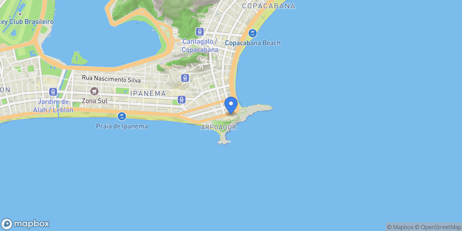 Map showing Rio de Janeiro, State of Rio de Janeiro, Brazil.