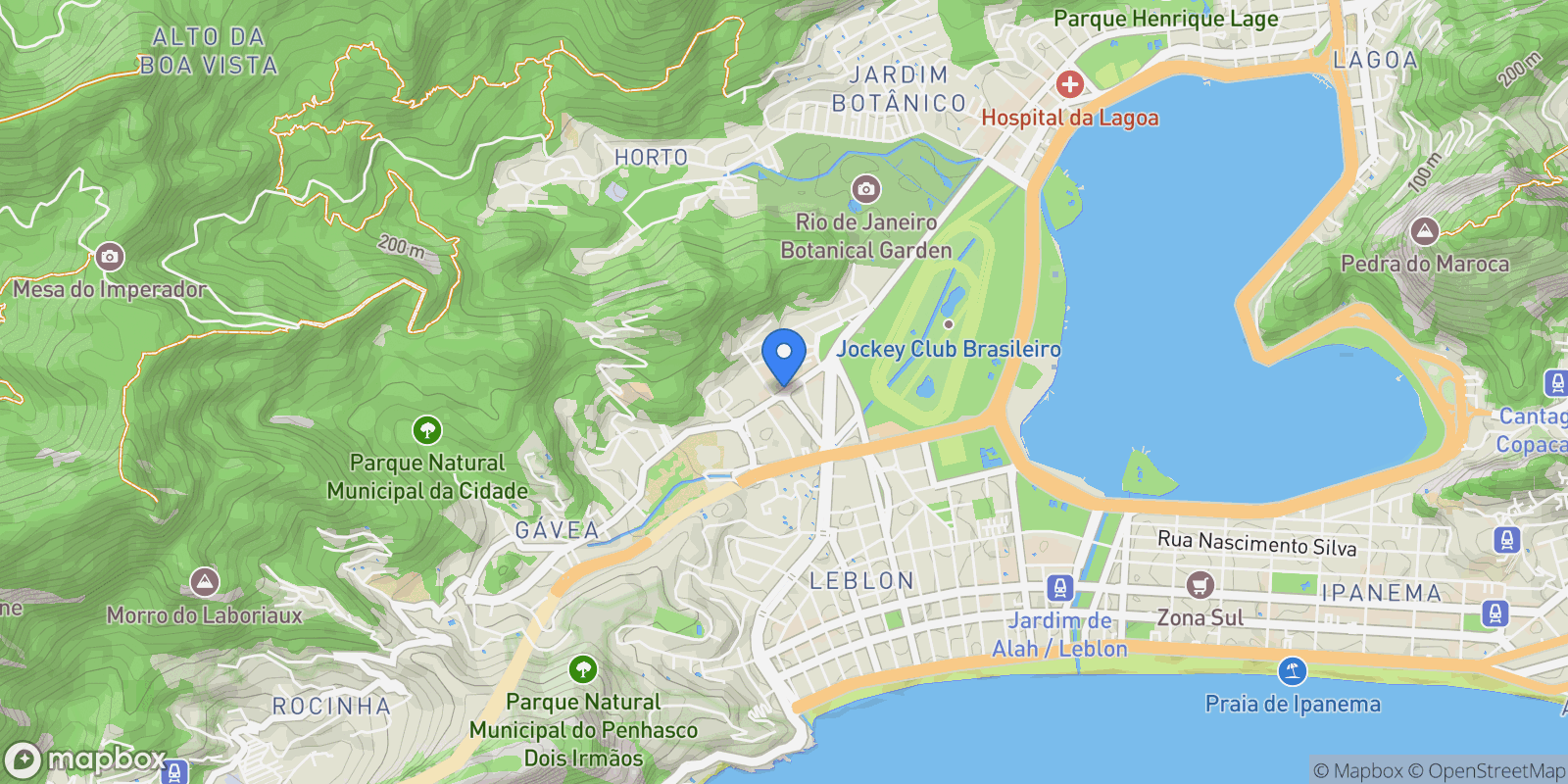 Map showing Rio de Janeiro, State of Rio de Janeiro, Brazil.
