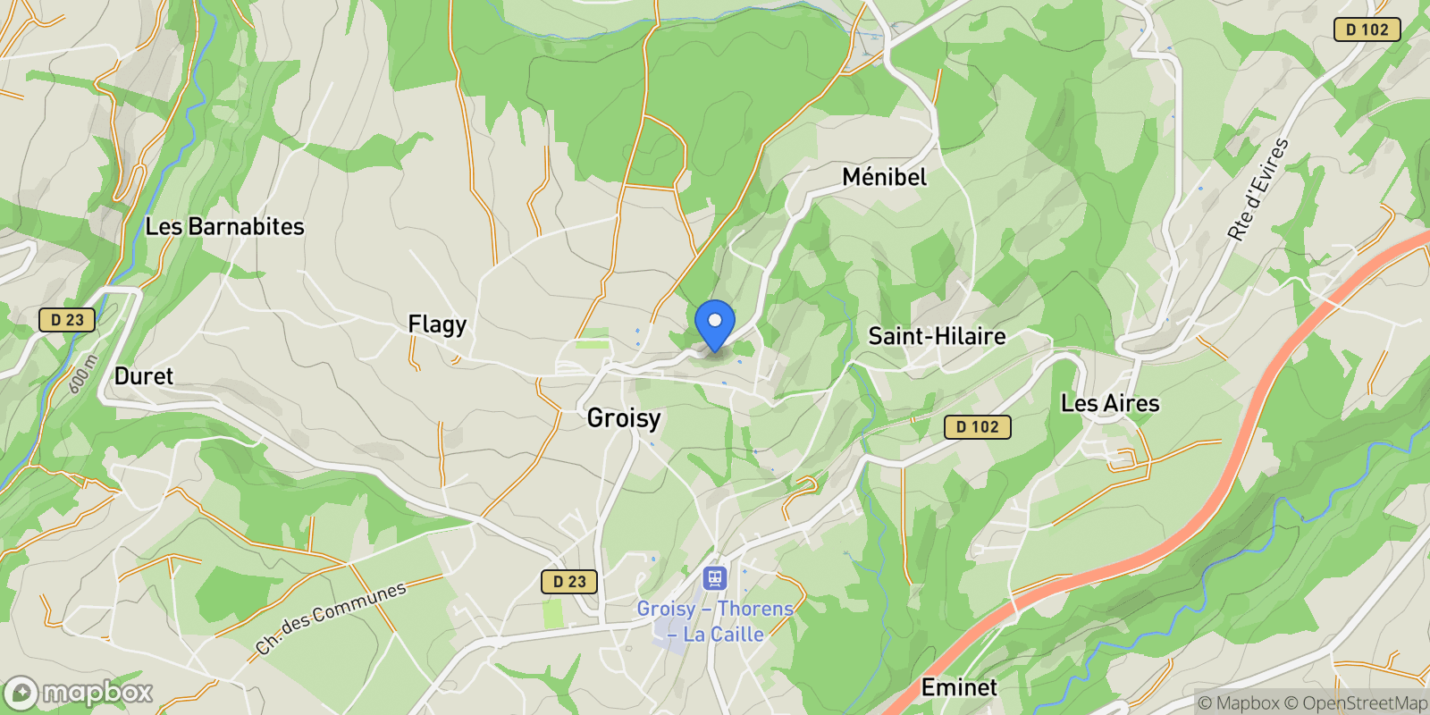 Map showing Groisy, Auvergne-Rhône-Alpes, France.