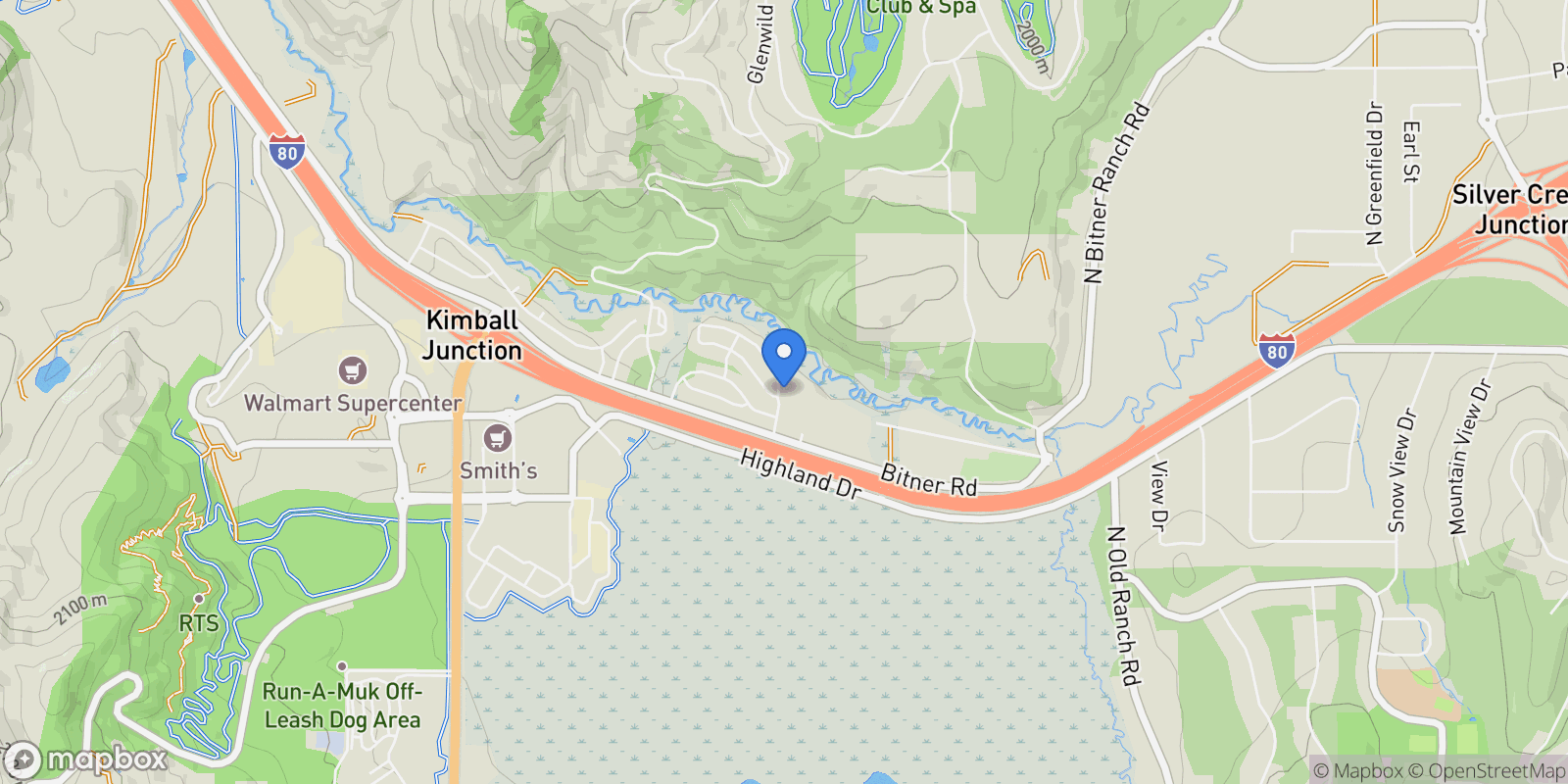 Map showing 1012 STATION RD, Park City, Utah, United States.