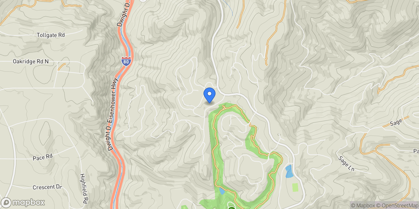 Map showing 9021 N PROMONTORY RIDGE RD 43, Park City, Utah, United States.