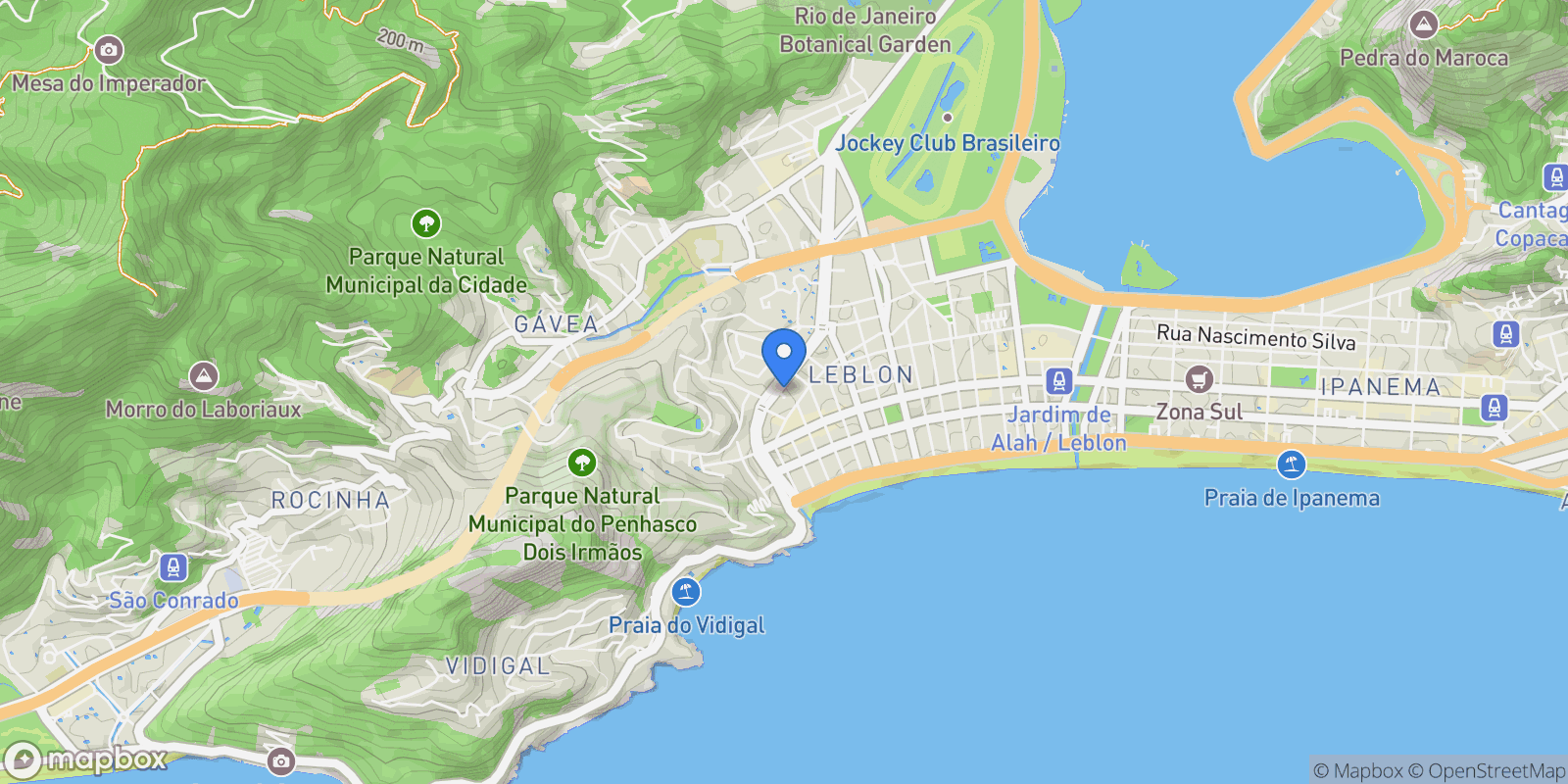 Map showing Rio de Janeiro, State of Rio de Janeiro, Brazil.