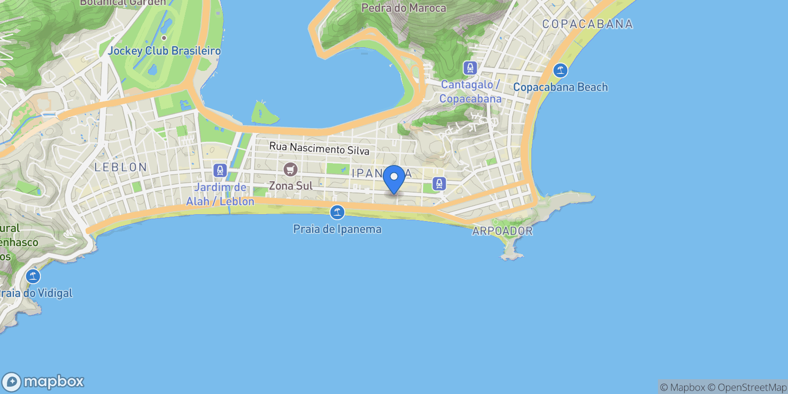 Map showing Rio de Janeiro, State of Rio de Janeiro, Brazil.