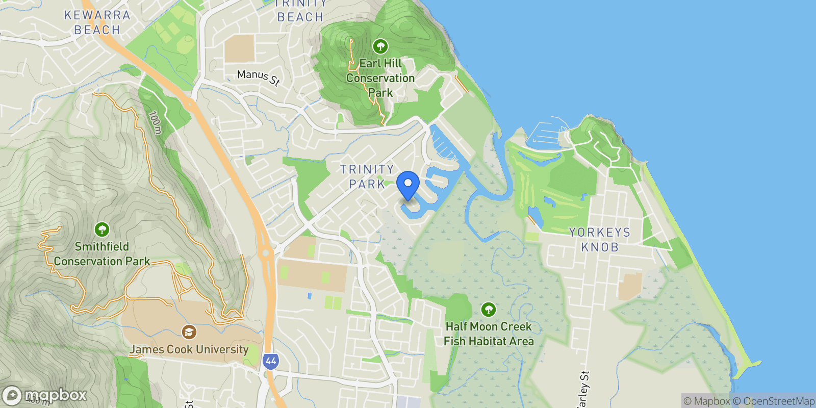 Map showing 13 Apollo Quay, Trinity Park QLD 4879, Australia, Trinity Park, Queensland, Australia.