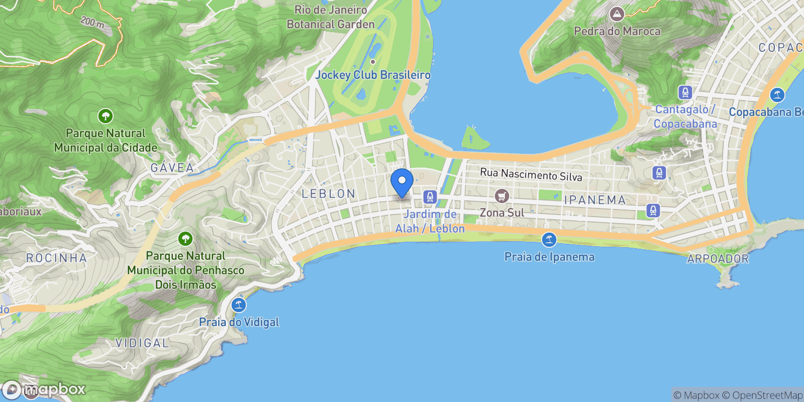 Map showing Rio de Janeiro, State of Rio de Janeiro, Brazil.