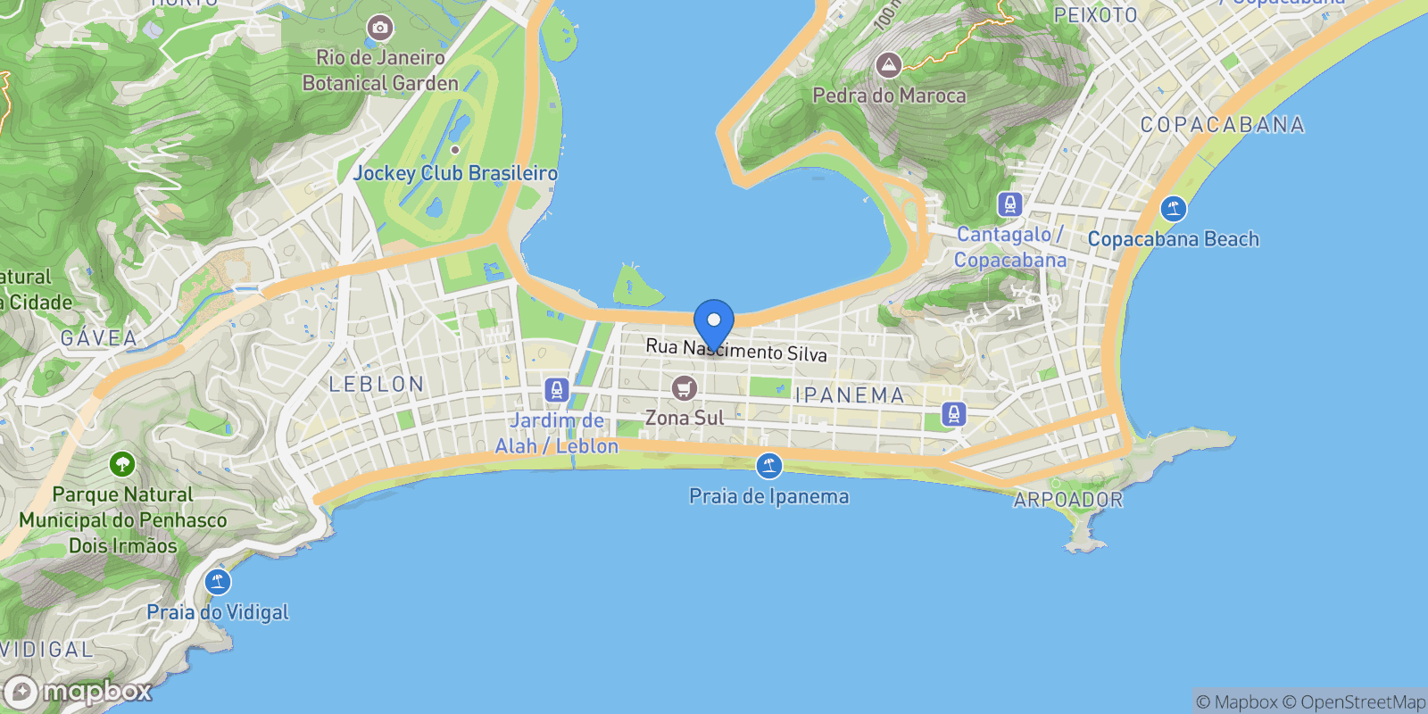 Map showing Rio de Janeiro, State of Rio de Janeiro, Brazil.