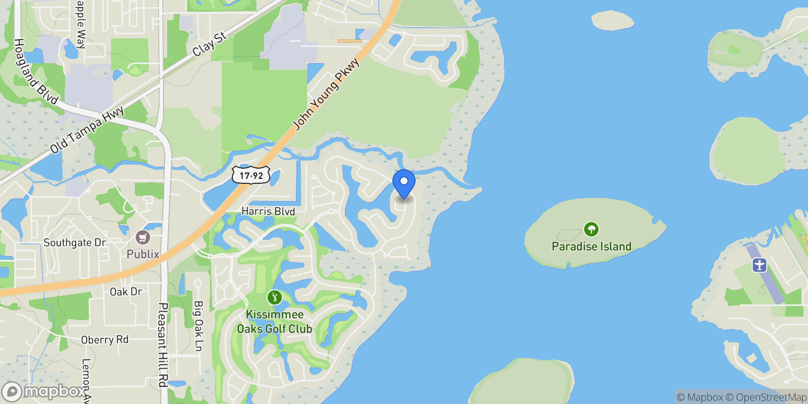 Map showing 1515 Angler Avenue, KISSIMMEE, FL 34746, Kissimmee, Florida, United States.