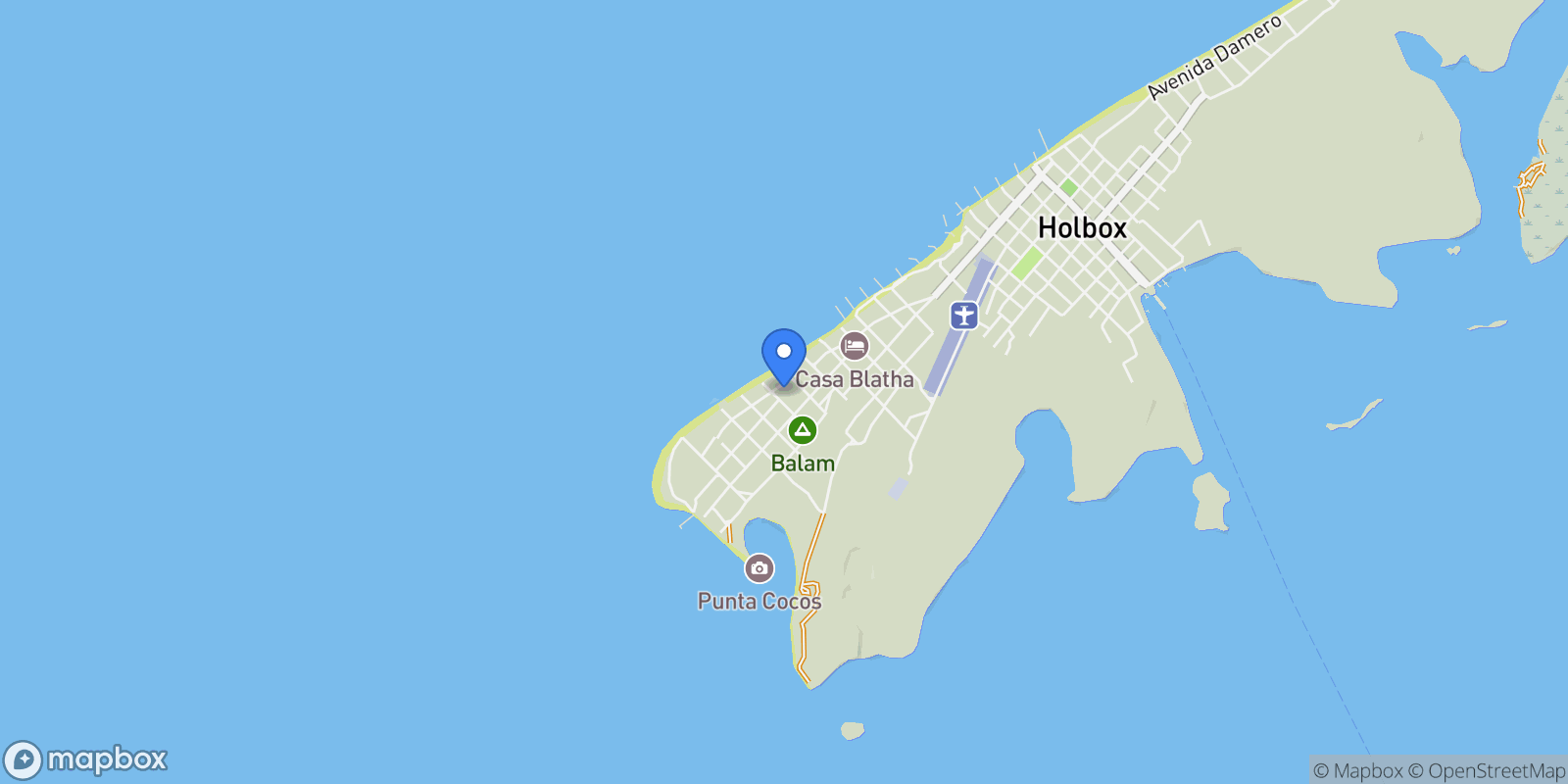 Map showing Calle Pulpo predio 011 Mz 0105 zona 002 , Holbox, ROO, Holbox, Quintana Roo, Mexico.