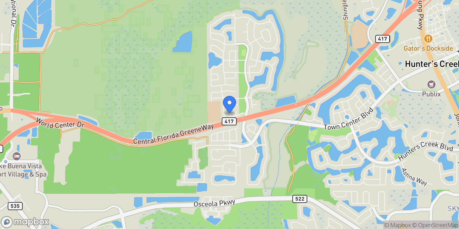Map showing 14416 Verano Drive, ORLANDO, FL 32837, Orlando, Florida, United States.