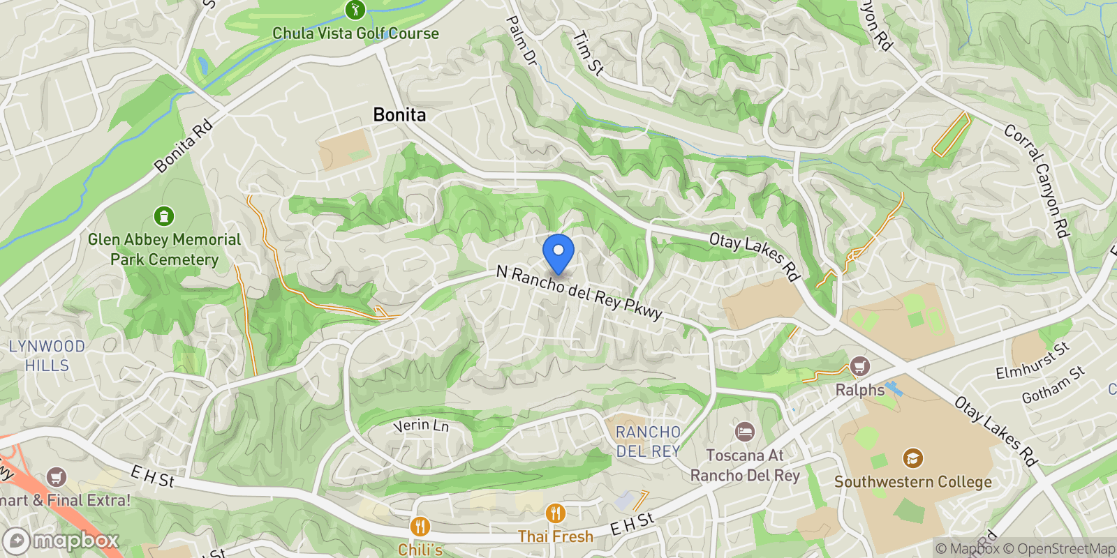 Map showing 1107 Majestad Lane, Chula Vista, CA 91910, Chula Vista, California, United States.