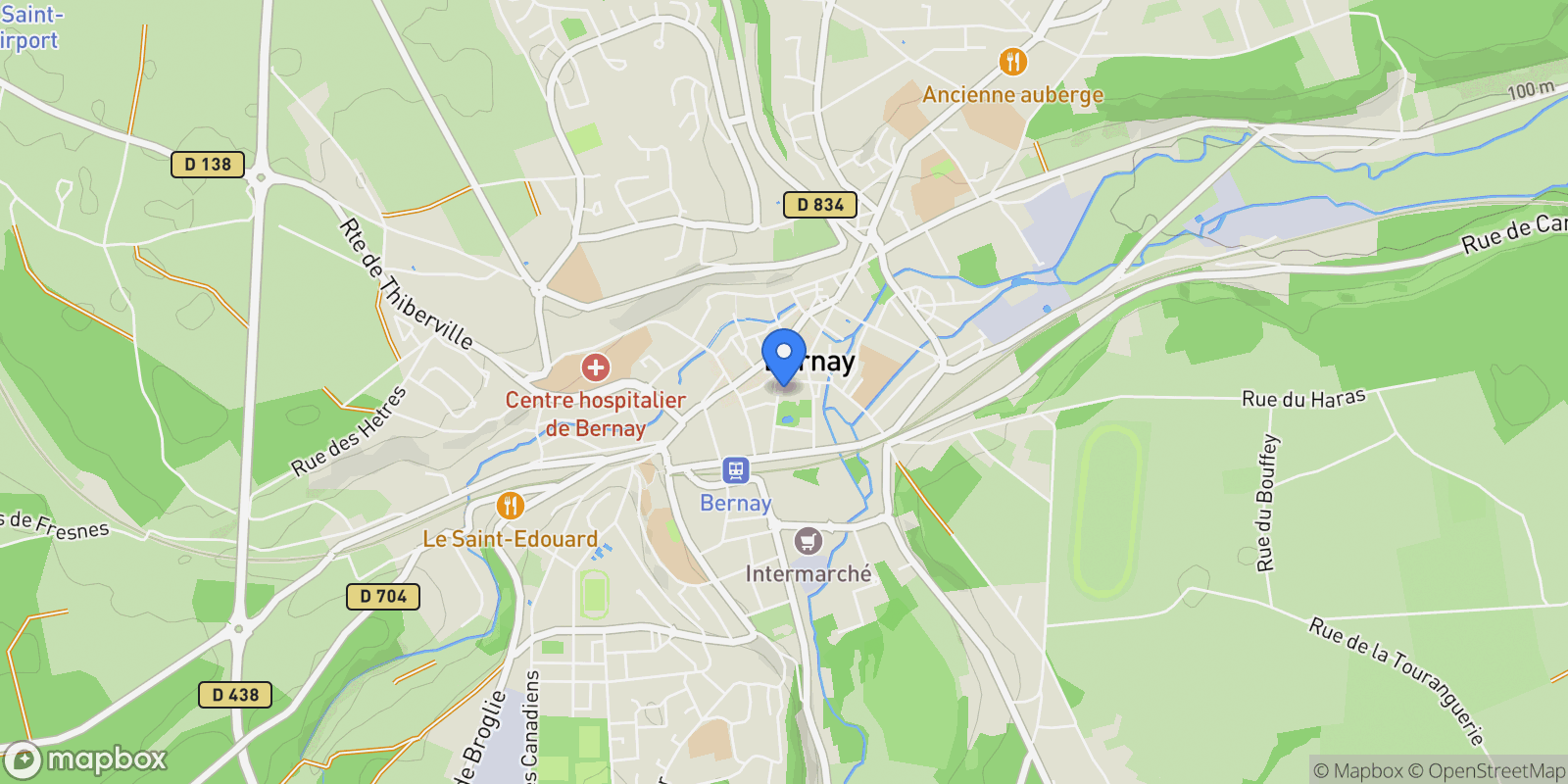 Map showing Bernay, Bernay, Bernay, Normandy, France.