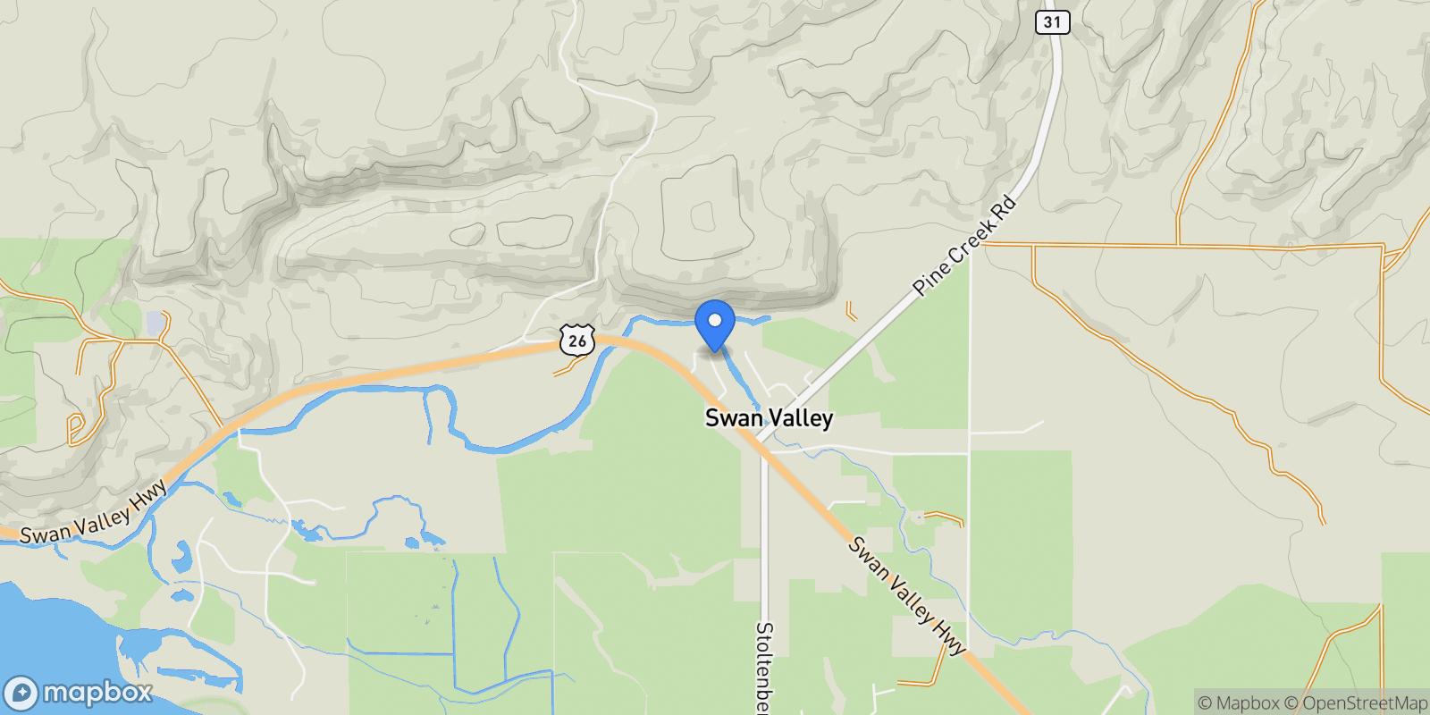 Map showing 125 Stone Fly Lane , Swan Valley, ID 83449, Swan Valley, Idaho, United States.