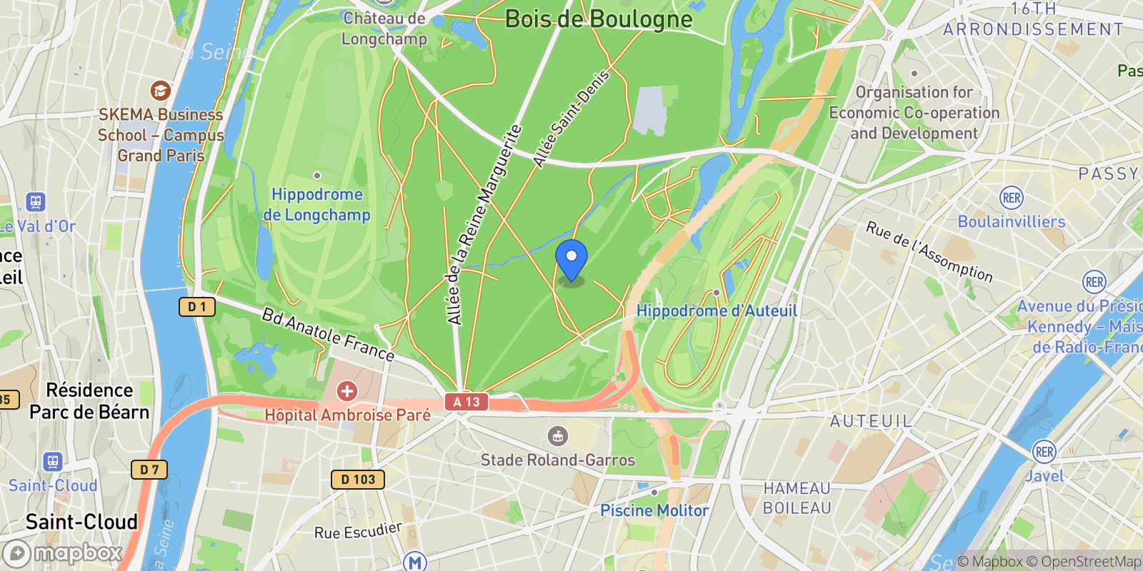 Map showing Paris, Paris, Paris, Île-de-France, France.