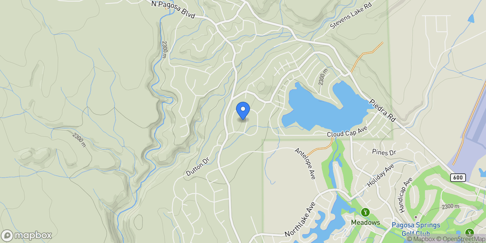 Map showing 226 Powderhorn Dr, Pagosa Springs, CO 81147, Pagosa Springs, Colorado, United States.