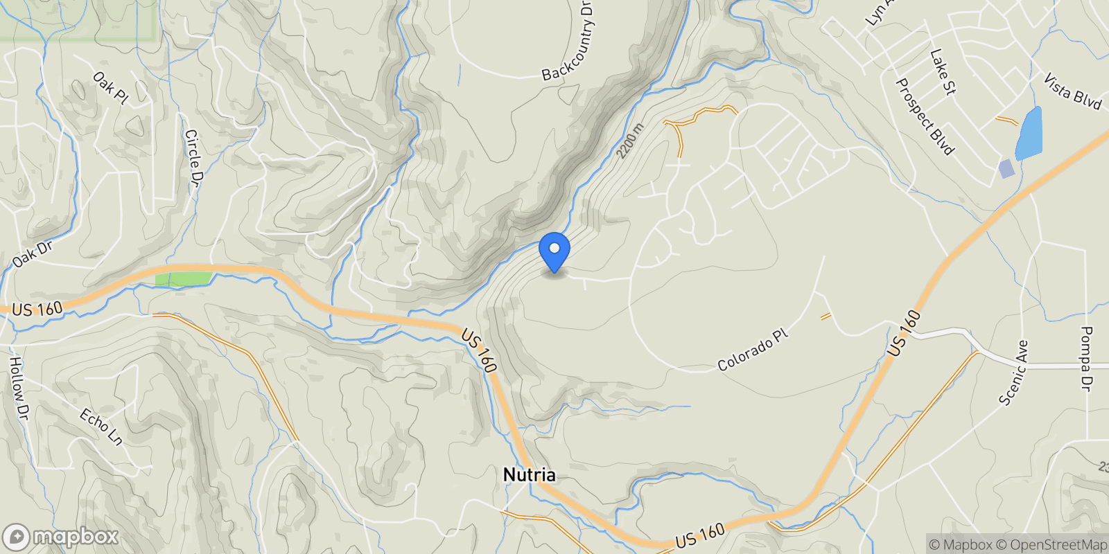 Map showing 203 Yeoman Dr, Pagosa Springs, CO 81147, Pagosa Springs, Colorado, United States.