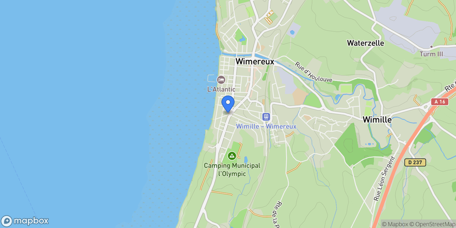 Map showing Wimereux, Wimereux, Wimereux, Hauts-de-France, France.
