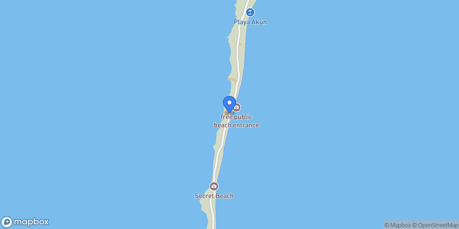 Map showing PASO DEL MUERTO F-1, L-04, ZONA COSTERA Y PREDIOS RÚSTICOS, MZA 60, LOTE    71, CAMINO TULUM-BOCA PAILA,, Tulum, ROO 77766, Houston, Quintana Roo, Mexico.