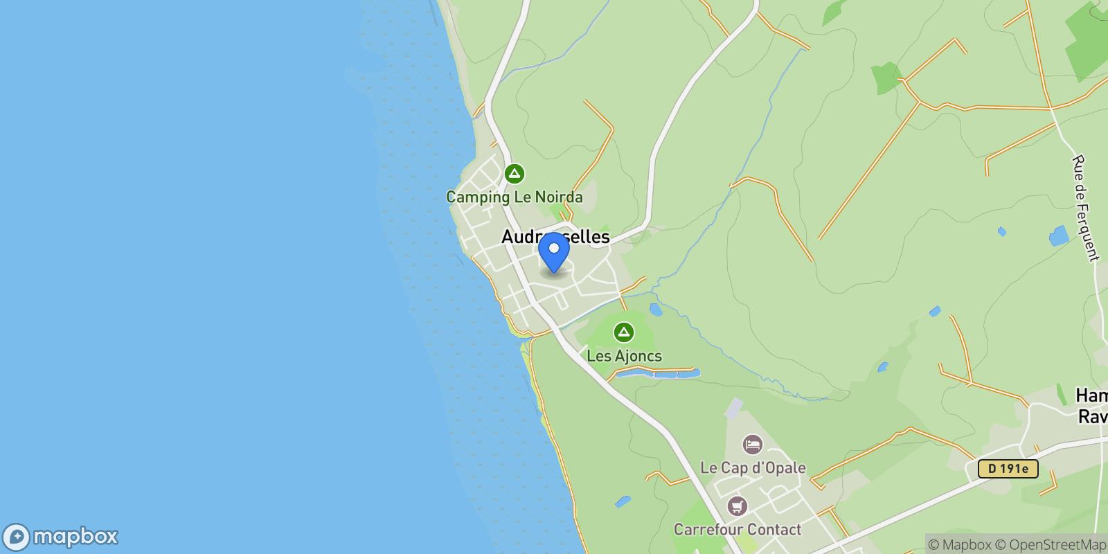Map showing Audresselles, Audresselles, Audresselles, Hauts-de-France, France.