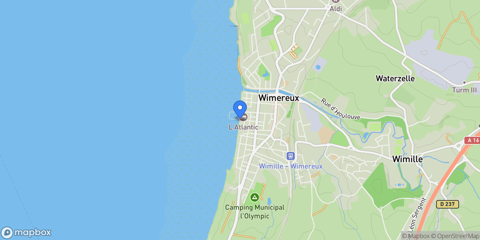 Map showing Wimereux, Wimereux, Wimereux, Hauts-de-France, France.