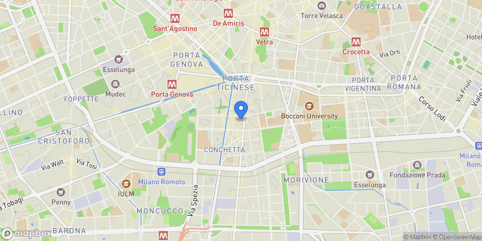 Map showing Via Ponti, Milan, Lombardy, Italy.