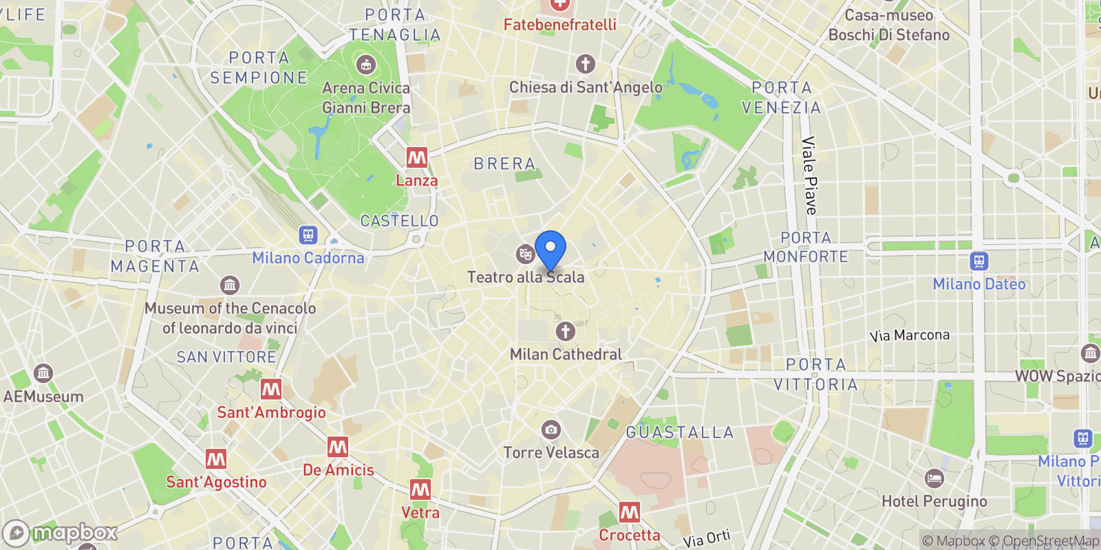 Map showing via Ippodromo, Milan, Lombardy, Italy.