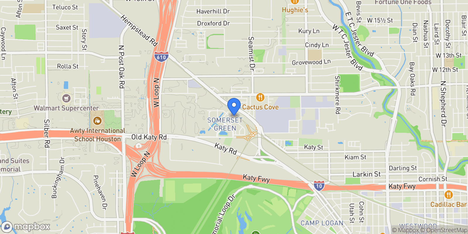 Map showing 3507 Eaton Estates Lane, Houston, Texas, United States.