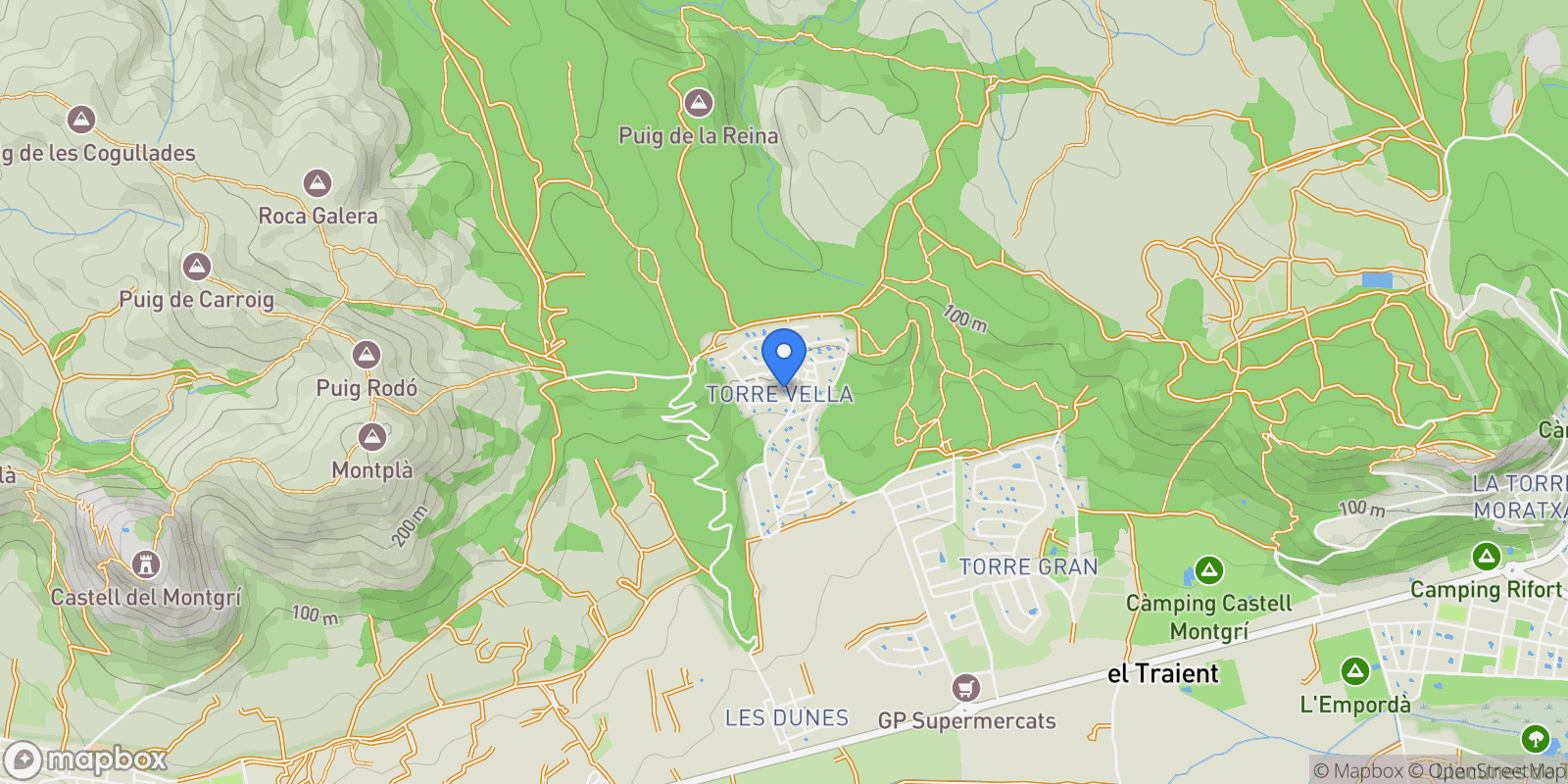 Map showing 17257 La Torre Vella, Girona, Spain, Torroella de Montgri, Catalonia, Spain.