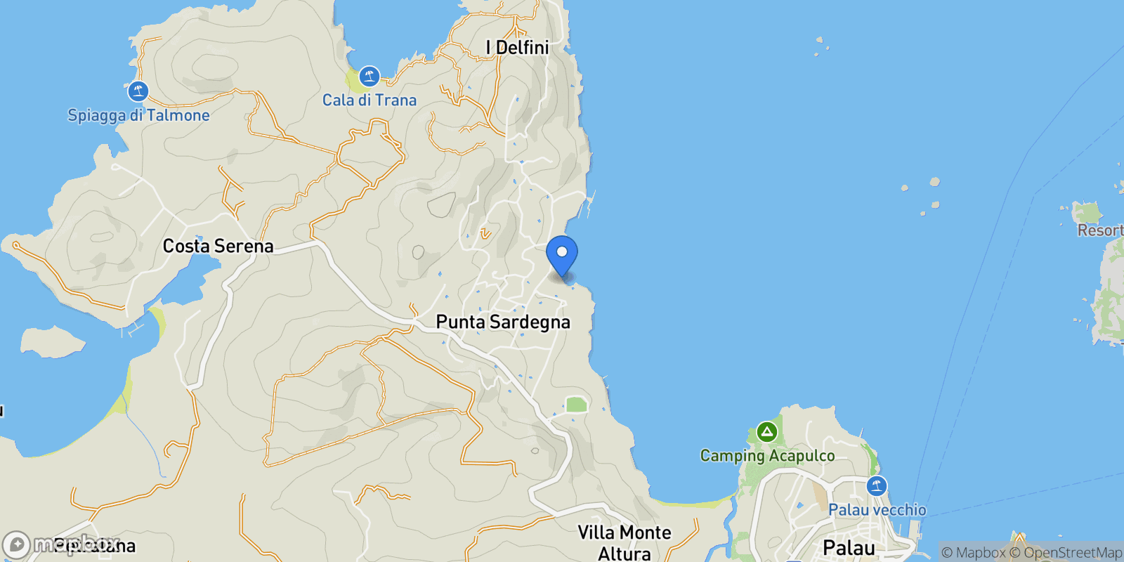 Map showing Porto Rafael, 07020 Porto Rafael, Palau, Italy, Porto Rafael, Palau, Italy.