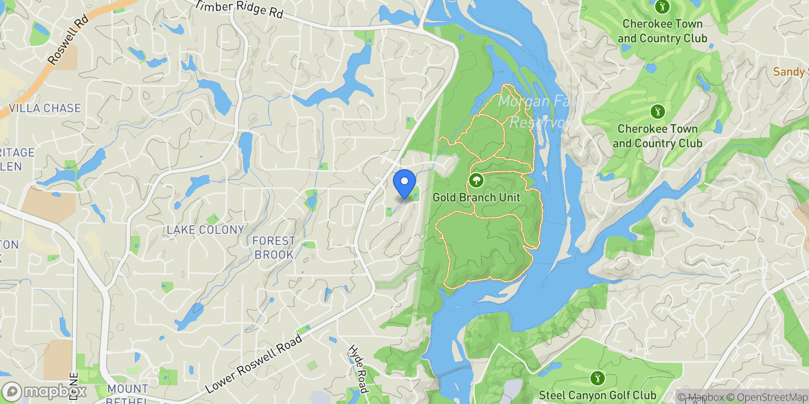 Map showing 1294 Waterford Green Trail, Marietta, Georgia, United States.