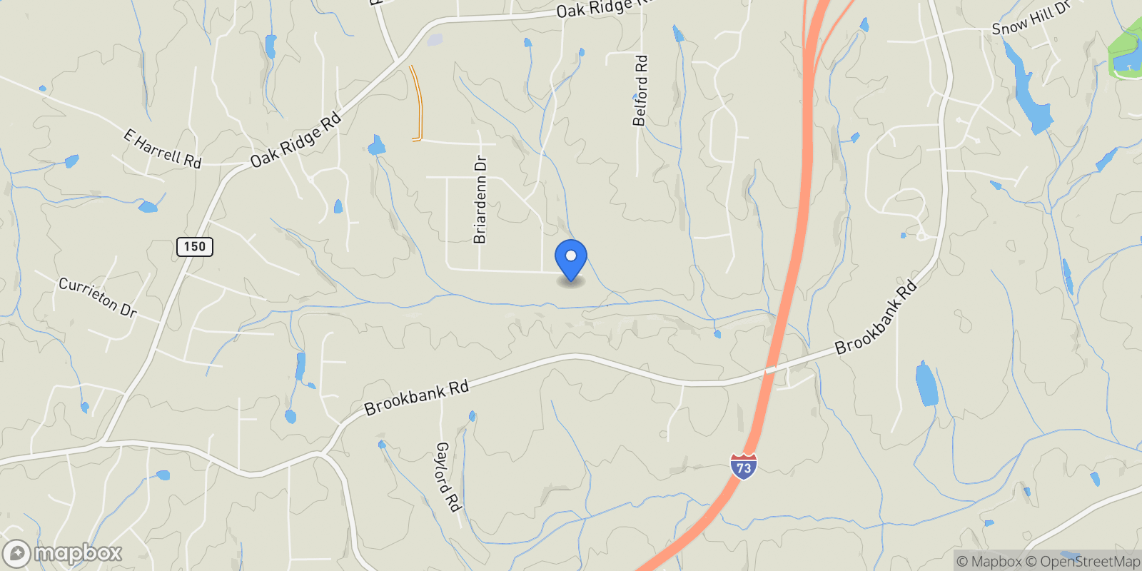 Map showing 7497 Shadow Creek Drive, Summerfield, North Carolina, United States.