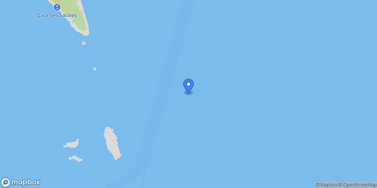 Map showing Formentera, Ibiza, Formentera, Spain.