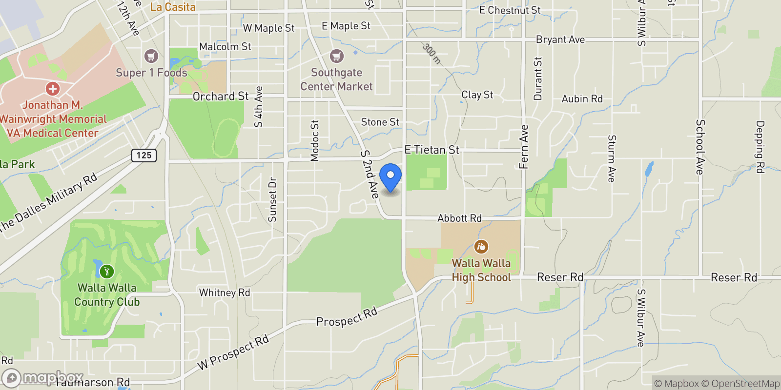 Map showing 18 A & B McKay Place, Walla Walla, WA 99362, Walla Walla, Washington, United States.