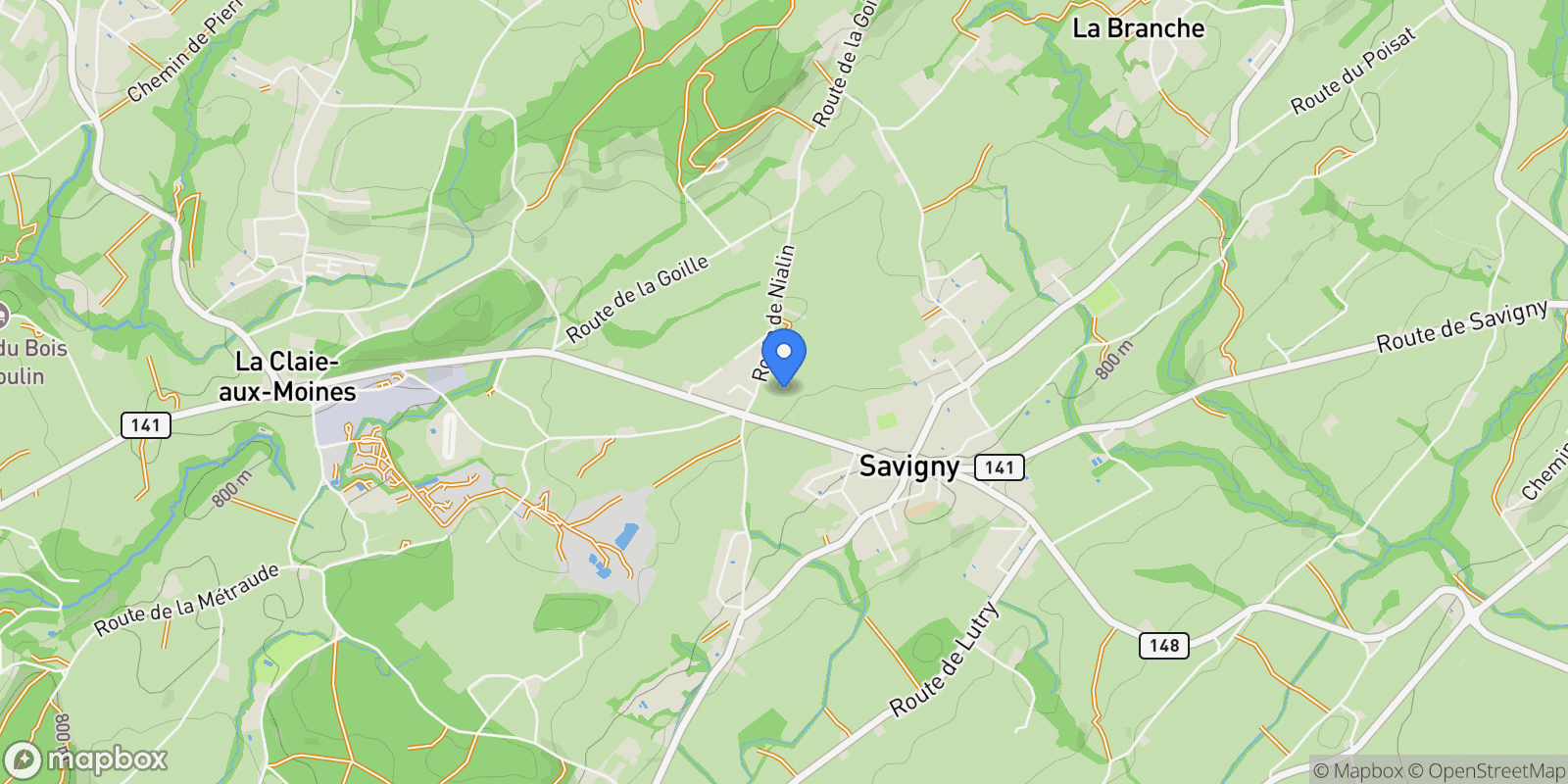 Map showing Savigny, Vaud, Switzerland.