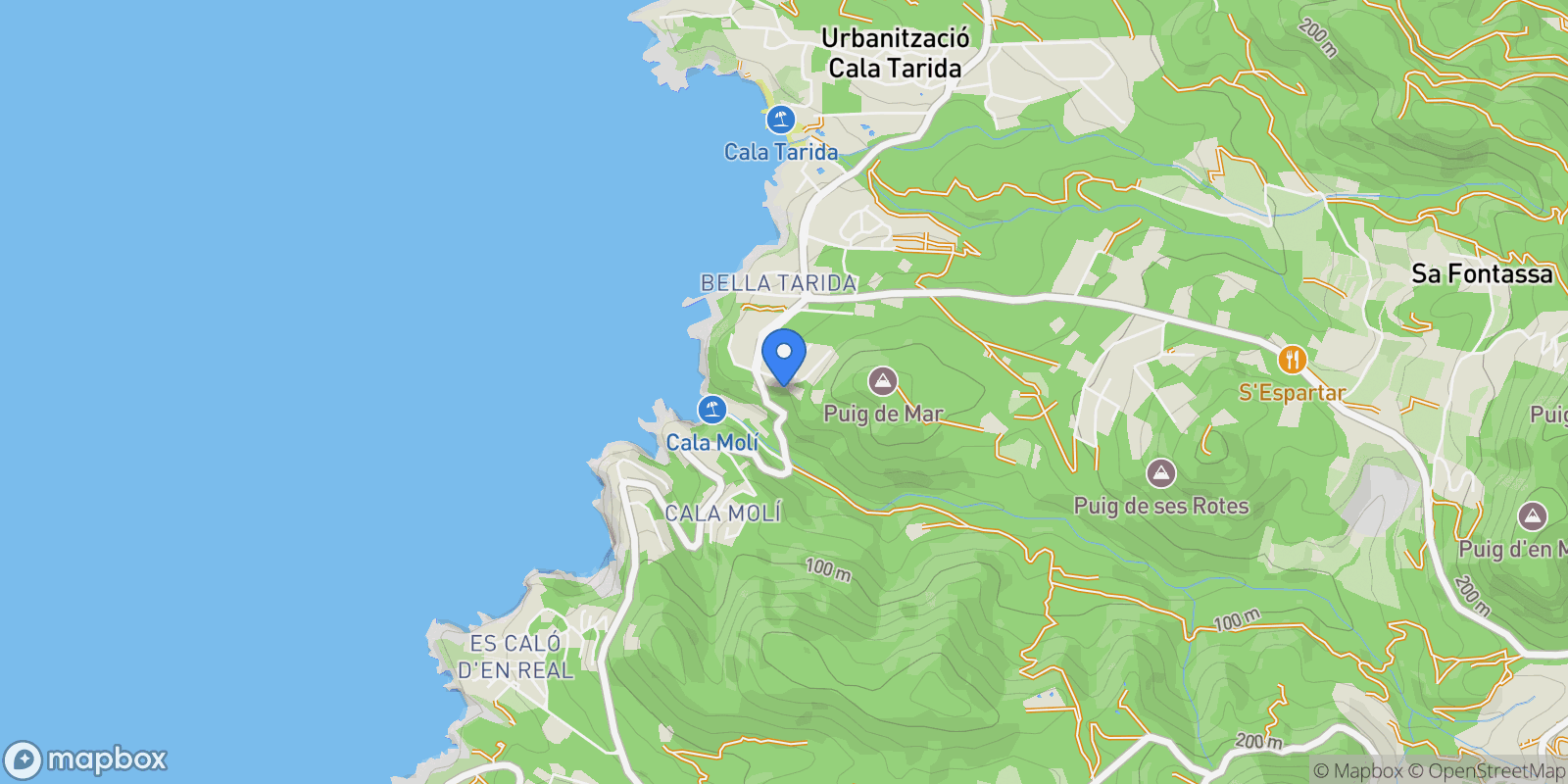 Map showing Sant Josep de sa Talaia, Balearic Islands, Spain.