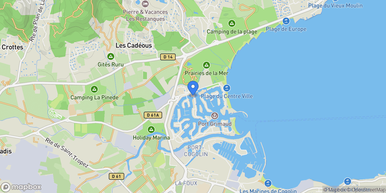 Map showing 25 rue Amphitrite, 0, Grimaud, Provence-Alpes-Côte d'Azur, France.