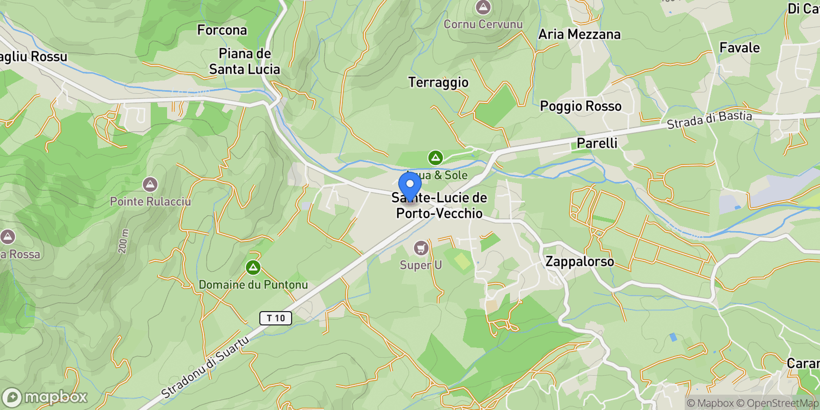 Map showing corse du sud, Zonza, Corsica, France.