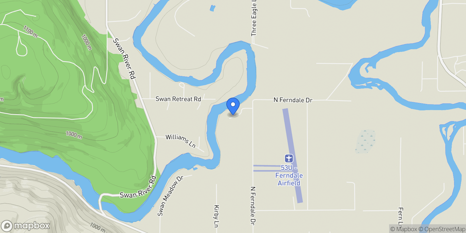 Map showing 73 Rivers End, Bigfork, MT 59911, Bigfork, Montana, United States.