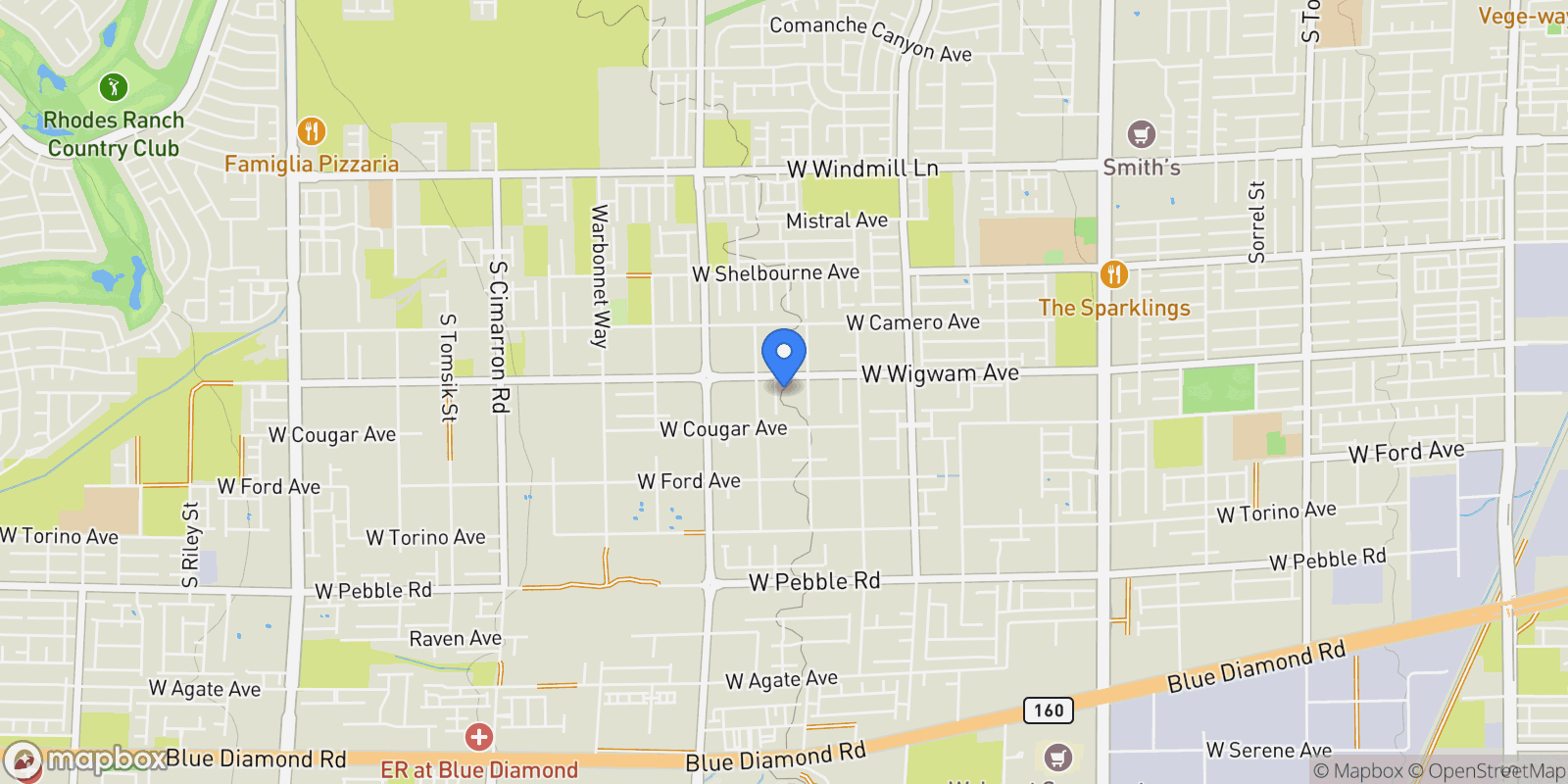Map showing 8528 Baltimore Heights Court, Las Vegas, Nevada, United States.