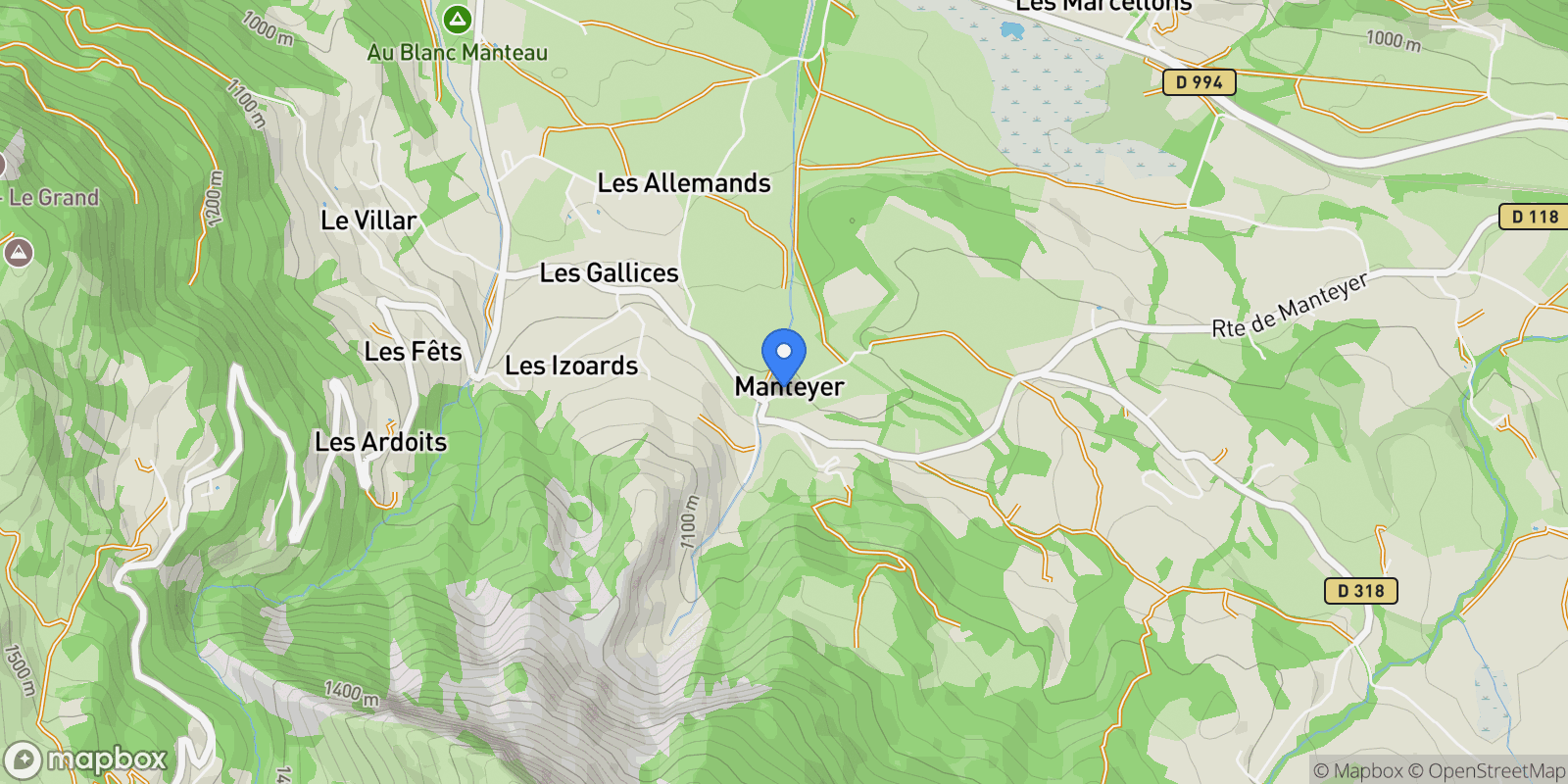 Map showing 0, Manteyer, Provence-Alpes-Côte d'Azur, France.